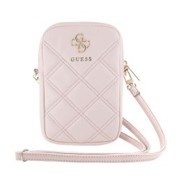 Guess Zip Quilted 4G - Phone bag (pink)