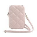 Guess Zip Quilted 4G - Phone bag (pink)