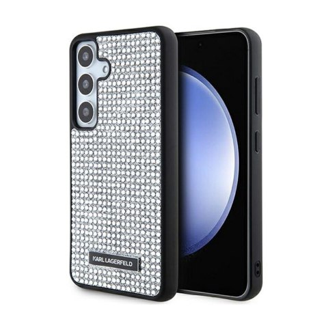 Karl Lagerfeld Rhinestone Metal Logo - Samsung Galaxy S24 Case (Silver)