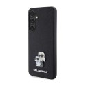 Karl Lagerfeld Saffiano Karl & Choupette Metal Pin - Samsung Galaxy S24+ Case (black)