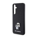 Karl Lagerfeld Saffiano Karl & Choupette Metal Pin - Samsung Galaxy S24+ Case (black)