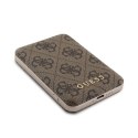 Guess Bundle Pack MagSafe 4G Metal Gold Logo - Case set + Power Bank 5000mAh MagSafe iPhone 15 Pro Max (brown)