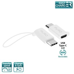 PURO Micro USB to USB-C adapter - Micro USB to USB-C 2.0 adapter for charging and data synchronization, 2A, 480 Mbps + safety ro