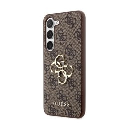 Guess 4G Big Metal Logo - Case for Samsung Galaxy S24 (brown)