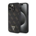 Guess 4G Triangle Metal Logo - Case for iPhone 15 Pro (Black)