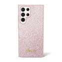 Guess Glitter Flakes Metal Logo Case - Case for Samsung Galaxy S24 Ultra (pink)