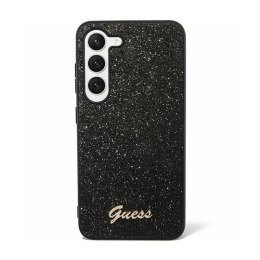 Guess Glitter Flakes Metal Logo Case - Case for Samsung Galaxy S24 (black)