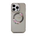 Guess IML Flowers Wreath MagSafe - Case iPhone 15 Pro Max (Black)