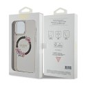 Guess IML Flowers Wreath MagSafe - Case iPhone 15 Pro Max (Black)