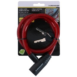 Dunlop - Spiral key bicycle lock 65 cm (red)