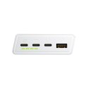 Green Cell PowerPlay20s - Power Bank 20000 mAh with USB-A QuickCharge 3.0 fast charging and 2x USB-C Power Delivery 22.5W (white