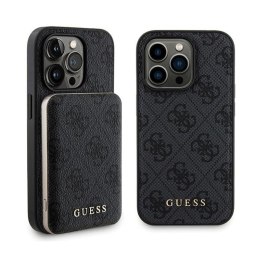 Guess Bundle Pack MagSafe 4G Metal Gold Logo - Case set + Power Bank 5000mAh MagSafe iPhone 15 Pro Max (black)