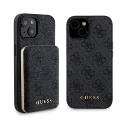 Guess Bundle Pack MagSafe 4G Metal Gold Logo - Case set + Power Bank 5000mAh MagSafe iPhone 15 (black)