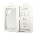 Guess Metal Outline MagSafe - Case for iPhone 12 / iPhone 12 Pro (Transparent / Silver)