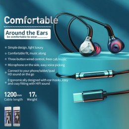 WEKOME YC06 Blackin Series - USB-C HiFi Wired Headphones (Black)