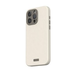 Moshi Napa MagSafe - Leather case for iPhone 15 Pro (Eggnog White)