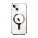 Speck Presidio Perfect-Clear Grip ClickLock & MagSafe - Case for iPhone 15 / iPhone 14 / iPhone 13 (Clear / Chrome Finish / Sere