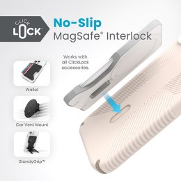 Speck Presidio2 Grip ClickLock & Magsafe - Case for iPhone 15 Plus / iPhone 14 Plus (Bleached Bone / Heirloom Gold / Hazel Brown