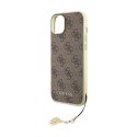 Guess 4G Charms Collection - iPhone 15 Case (brown)