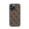 Guess 4G Metal Gold Logo - Case for iPhone 15 Pro Max (Brown)