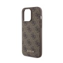 Guess 4G Metal Gold Logo - Case for iPhone 15 Pro Max (Brown)