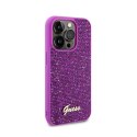 Guess Disco Metal Script - Case for iPhone 15 Pro (Fuchsia)