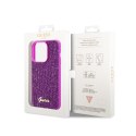 Guess Disco Metal Script - Case for iPhone 15 Pro (Fuchsia)