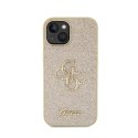 Guess Glitter Script Big 4G - Case for iPhone 15 (Gold)
