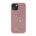 Guess Glitter Script Big 4G - iPhone 15 Plus Case (pink)