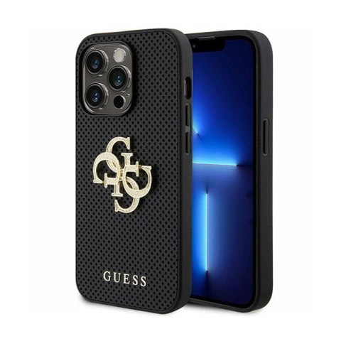 Guess Perforated 4G Glitter - iPhone 15 Pro Case (Black)