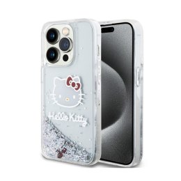 Hello Kitty Liquid Glitter Charms Kitty Head - iPhone 14 Pro Max case (silver)
