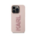 Karl Lagerfeld 3D Rubber Glitter Logo - Case for iPhone 15 Pro (pink)