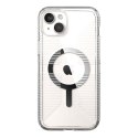 Speck Gemshell Grip + MagSafe - Case for iPhone 15 Plus / iPhone 14 Plus (Clear / Chrome Finish)