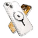 Speck Gemshell Grip + MagSafe - Case for iPhone 15 Plus / iPhone 14 Plus (Clear / Chrome Finish)