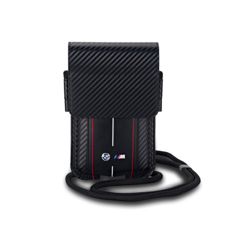 BMW Carbon Red Stripes Wallet Bag - Phone case (black)