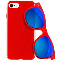 PURO Sunny Kit - Case set for iPhone SE (2022/2020) / 8/7 + foldable sunglasses (red)