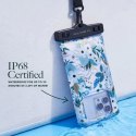 Rifle Paper Waterproof Floating Pouch - Waterproof case for smartphones up to 6.7" (Garden Party Blue)