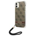 Guess 4G Print Cord - Cover for iPhone 11 (Brown)