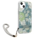Guess Flower Cord - Cover for iPhone 13 mini (Green)