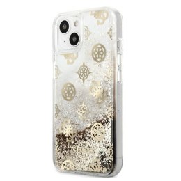 Guess Peony Liquid Glitter - Case for iPhone 13 mini (Gold)