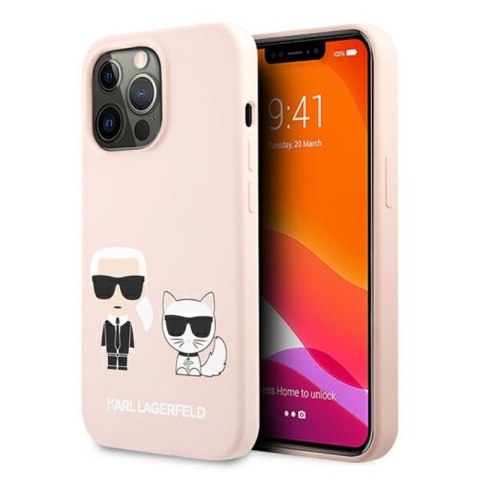 Karl Lagerfeld Silicone Karl & Choupette - Case for iPhone 13 Pro (Pink)