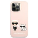 Karl Lagerfeld Silicone Karl & Choupette - Case for iPhone 13 Pro (Pink)