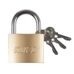 Kinzo - 50 mm brass padlock with three keys
