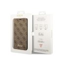 Guess 4G Metal Camera Outline Booktype Case - Case for iPhone 14 Plus (Brown)