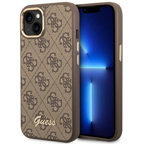 Guess 4G Metal Camera Outline Case - Case for iPhone 14 Plus (Brown)