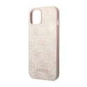 Guess 4G Metal Gold Logo - Case for iPhone 14 (Pink)