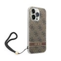 Guess 4G Print Cord - Case for iPhone 14 Pro (Brown)
