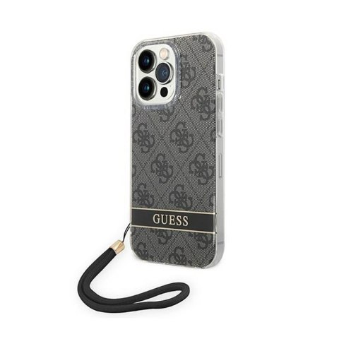 Guess 4G Print Cord - Case for iPhone 14 Pro Max (Black)