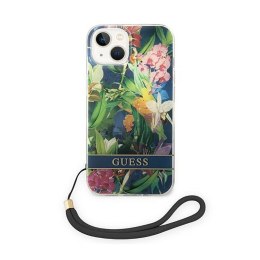Guess Flower Cord - Case for iPhone 14 (Blue)