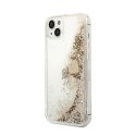 Guess Liquid Glitter Charms - Case for iPhone 14 Plus (Gold)
